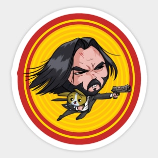 Cute John Wick Sticker